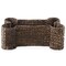 Casafield Dog Bone Shaped Storage Basket, Large Woven Water Hyacinth Pet Toy Organizer Bin